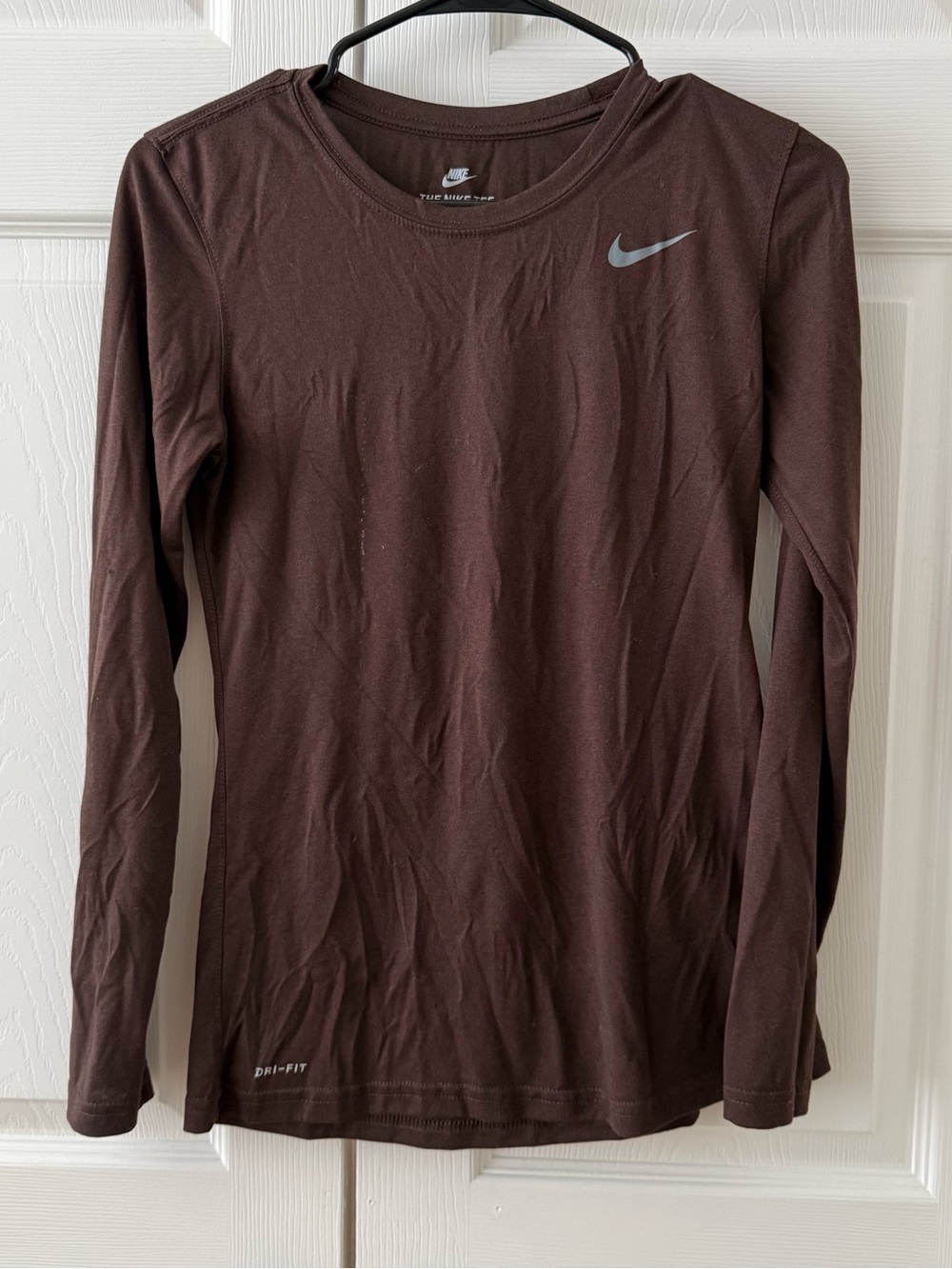 Nike Brown Long Sleeve Dri-FIT Performance Tee